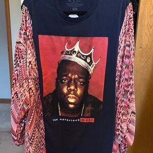 Graphic Print Black and Red Women's Top